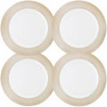 Elegant White Plastic Charger Plates 13" Pack of 4 Durable Dining Decor by Deal US