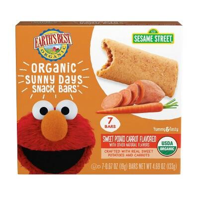 Organic Sunny Days Sweet Potato Carrot Snack Bars 16 Ct by Deal US