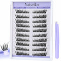 Yaiseiko Self Adhesive Lash Clusters Natural Look 100Pcs 8-16MM by Deal US
