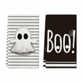 Artoid Mode Halloween Kitchen Towels Ghost Stripes Spider Web 18x26 Set 2 by Deal US