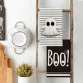 Artoid Mode Halloween Kitchen Towels Ghost Stripes Spider Web 18x26 Set 2 by Deal US