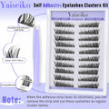 Yaiseiko Self Adhesive Lash Clusters Natural Look 100Pcs 8-16MM by Deal US