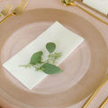 Elegant White Plastic Charger Plates 13" Pack of 4 Durable Dining Decor by Deal US