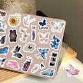 Sunvalley Butterfly Stickers 100 PCS Assorted Vinyl Waterproof Cute Aesthetic by Deal US
