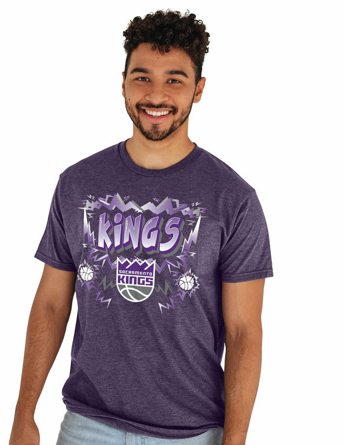 Sacramento Kings NBA Officially Licensed Heathered Team Color T-Shirt Size XXL by Deal US