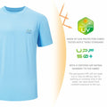 UVSAI Men’s UPF 50+ Short Sleeve Shirt Sky Blue Hiking Fishing Performance Tee by Deal US