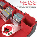 KEGGTUN Card Deck Storage Box for 3000+ MTG Cards with Dividers Dice Red&Black by Deal US
