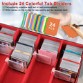KEGGTUN Card Deck Storage Box for 3000+ MTG Cards with Dividers Dice Red&Black by Deal US