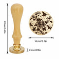 QINGNING Animalia Butterfly Wax Seal Stamp Laser Engraved Brass Head by Deal US
