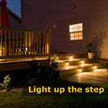 Phereu Solar Deck Lights 16 Pack LED Waterproof Outdoor Warm White Brown by Deal US