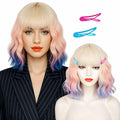 Wiggy Mermaid Black Bride Wig 17.7" Medium Long Straight Black with Bun by Deal US