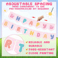 Marspark Blue Dog Birthday Banner with Daisy Flowers Pastel Colorful by Deal US