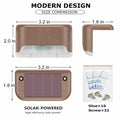Phereu Solar Deck Lights 16 Pack LED Waterproof Outdoor Warm White Brown by Deal US