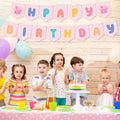 Marspark Blue Dog Birthday Banner with Daisy Flowers Pastel Colorful by Deal US