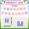 Marspark Blue Dog Birthday Banner with Daisy Flowers Pastel Colorful by Deal US