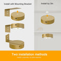 EUIOKUN Picture Lights Rechargeable Wireless Magnetic LED Wall Art Gold 2Pack by Deal US
