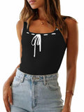 Imily Bela Womens Square Neck Ribbed Tank Top Black Size M by Deal US