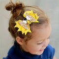 BOENBE LOVED Girls Yellow Bee Hair Clips with Ribbon Bows 2Pcs Polka Dots by Deal US