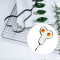 EVKILKJS Funny Egg Fryer Stainless Steel Non-Stick Mold Black Handle by Deal US