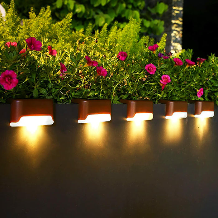 Phereu Solar Deck Lights 16 Pack LED Waterproof Outdoor Warm White Brown by Deal US