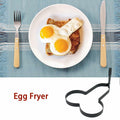 EVKILKJS Funny Egg Fryer Stainless Steel Non-Stick Mold Black Handle by Deal US