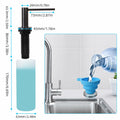 JOMSPOA Dish Soap Dispenser Kitchen Sink Pump Metal Head 17OZ Black + 2 Sponges by Deal US