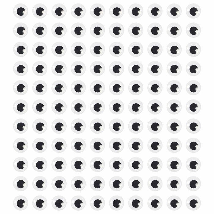 humyeam 1000pcs 8mm White Self-Adhesive Googly Wiggle Eyes for Crafts by Deal US