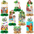 8PCS Wild One Honeycomb Jungle Safari 1st Birthday Table Centerpiece Decor by Deal US