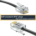 Ubramac RJ9 4P4C Telephone Handset Cord Coiled Wire 20 Pack 8ft/1.4ft by Deal US