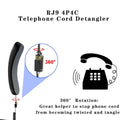 Ubramac RJ9 4P4C Telephone Handset Cord Coiled Wire 20 Pack 8ft/1.4ft by Deal US