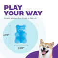 Outward Hound Gummiez Bear Dog Toy & Treat Stuffer 4.7" Blue Raspberry by Deal US