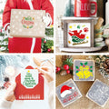Christmas Craft Stencil Reusable Holiday Winter Painting Wood Glass by Deal US