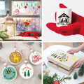 Christmas Craft Stencil Reusable Holiday Winter Painting Wood Glass by Deal US