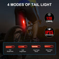 Funeedn Bike Light Set 5000LM – Front & Rear, USB, Waterproof, Black by Deal US