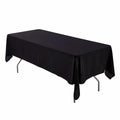 Leading Linens 2-Pack Black 60x126" Polyester Tablecloth – Washable & Durable by Deal US