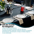 Leading Linens 2-Pack Black 60x126" Polyester Tablecloth – Washable & Durable by Deal US