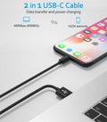 USB-C Charging Cable Short Cord for iPhone 15 Pro Max iPad MacBook by Deal US