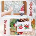 Christmas Craft Stencil Reusable Holiday Winter Painting Wood Glass by Deal US