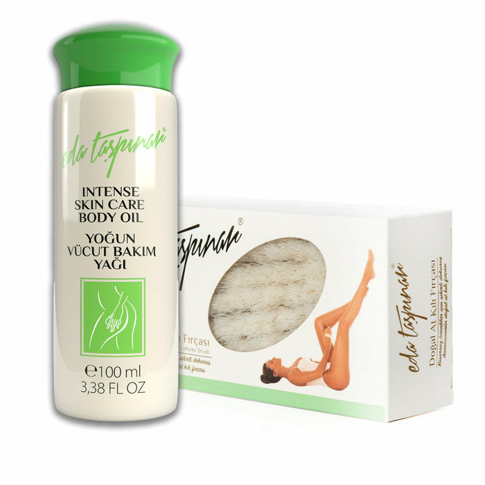 Eda Taspınar Anti-Cellulite Massage Oil & Brush Duo – Natural Firming Treatment by Deal US