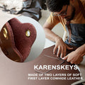 KARENSKEYS Handmade Leather Car Key Cover Sleeve with Keychain Loop by Deal US