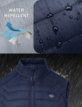 MoFiz Men’s Puffer Vest Winter Active Zipper Sleeveless Jacket Navy XX-Large by Deal US
