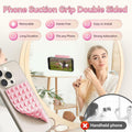 YZLELEQ Silicone Suction Phone Holder Double-Sided Mount Pink iPhone Android by Deal US