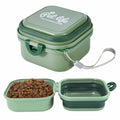 Collapsible Dog Bowl w/ Lid Travel Food Water Bowl 2-in-1 Portable 60oz by Deal US