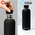 Farberware Stainless Steel Water Bottle 16oz Insulated Hot Cold Black by Deal US