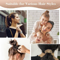 Generic Silk Hair Scrunchies for Women Black Elastic Satin Hair Ties by Deal US