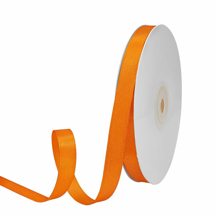 GTYBOVA 3/8" x 50 Yards Double Face Satin Ribbon Orange Polyester Crafts by Deal US