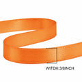 GTYBOVA 3/8" x 50 Yards Double Face Satin Ribbon Orange Polyester Crafts by Deal US