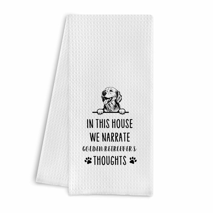 Qpenm Golden Retriever Kitchen Dish Towels - Golden Dog Lovers Hand Tea Towel 16 by Deal US