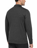 MoFiz Men’s Long Sleeve Polo Shirt Quarter-Zip Quick Dry Grey M by Deal US