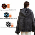 Lailisapex USB Heated Wearable Blanket Shawl Hooded, Portable, 3 Gears by Deal US